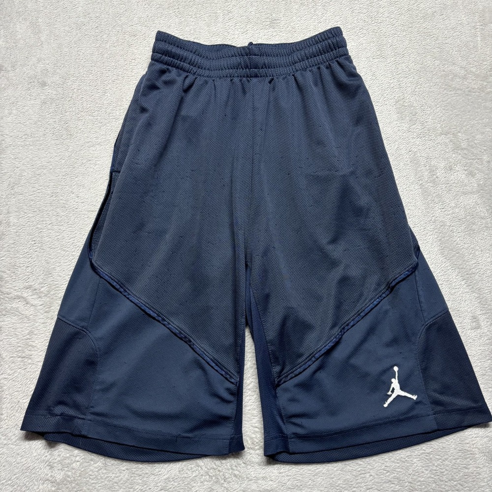 VTG Air Jordan Baggy Basketball Shorts Blue Men's S READ SNAGGED
